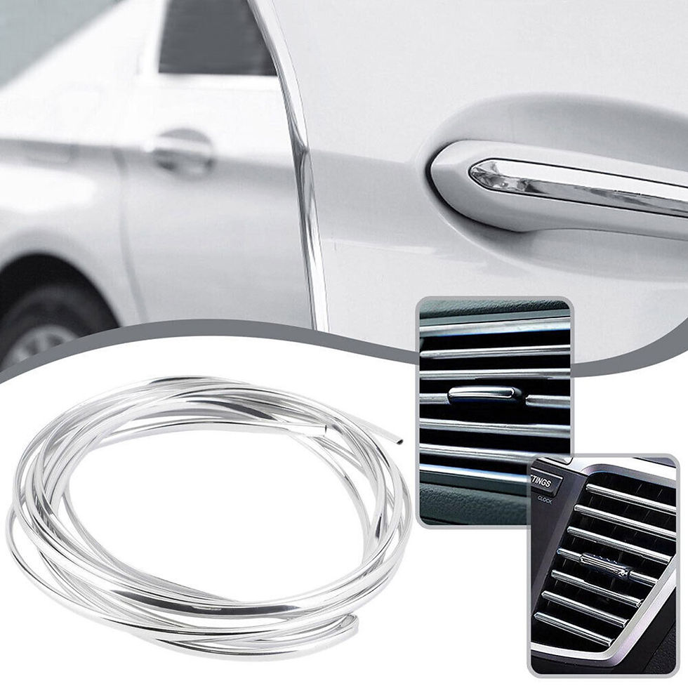 Thumbnail: Car Chrome Trim Moulding Strip 2Mx6mm for Door For Edge Scratch Guard Protector