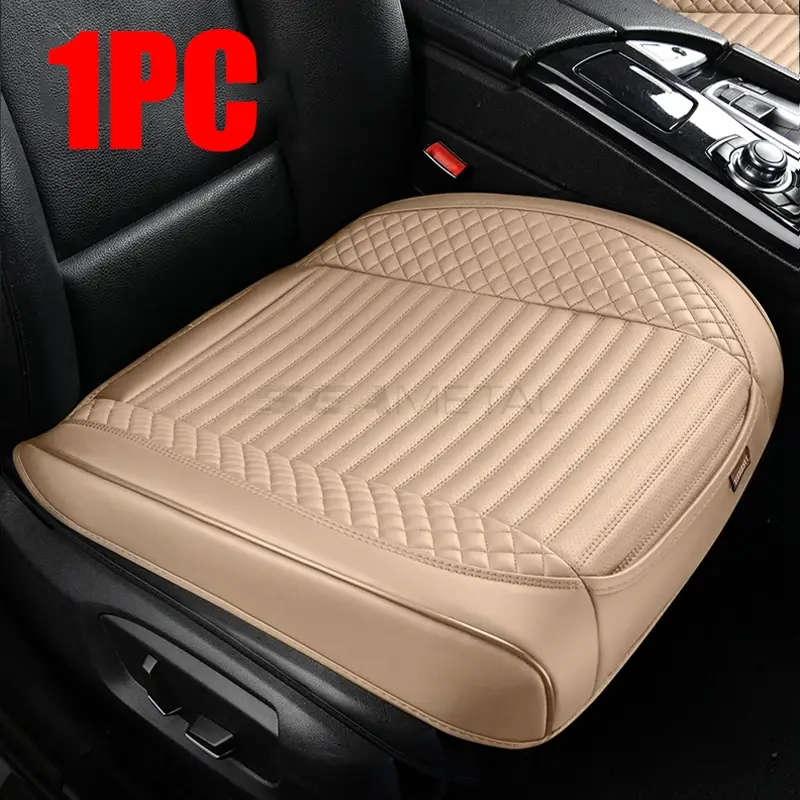Thumbnail: SEAMETAL Full-Wrapped Car Seat Cover Breathable Hole PU Car Front Seat Cushion U