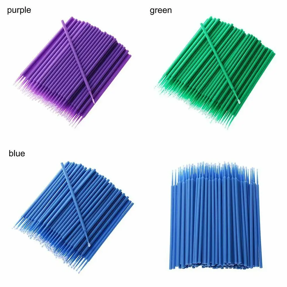 Thumbnail: 100Pcs Up Paint Micro Brush Tips 1.5mm Mini Car Touch Up Paint Micro Brush Purpl