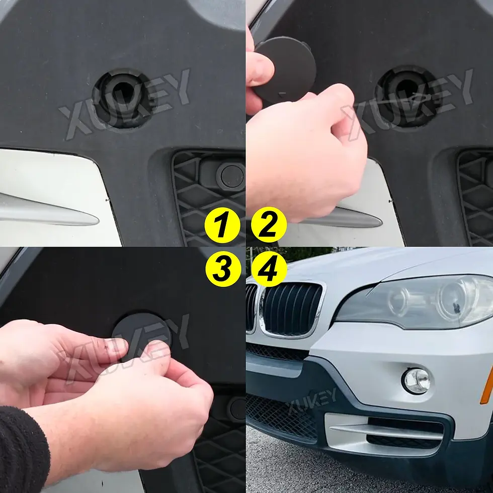 Thumbnail: Front Tow Hook Eye Cover Left Right Bumper Towing Cap Unpainted 51117159589 5111