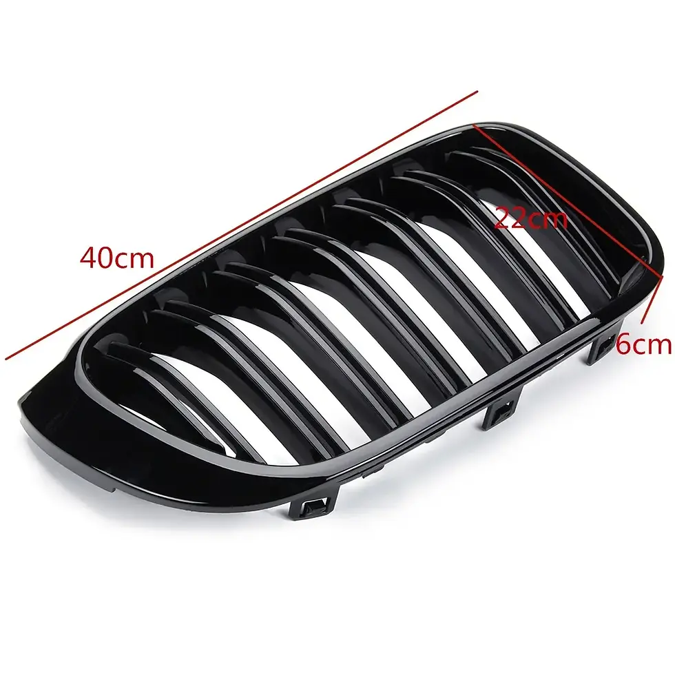 Thumbnail: Glossy Black Front Kidney Double Line Grille Replacement For BMW X3 X4 F25 F26 2