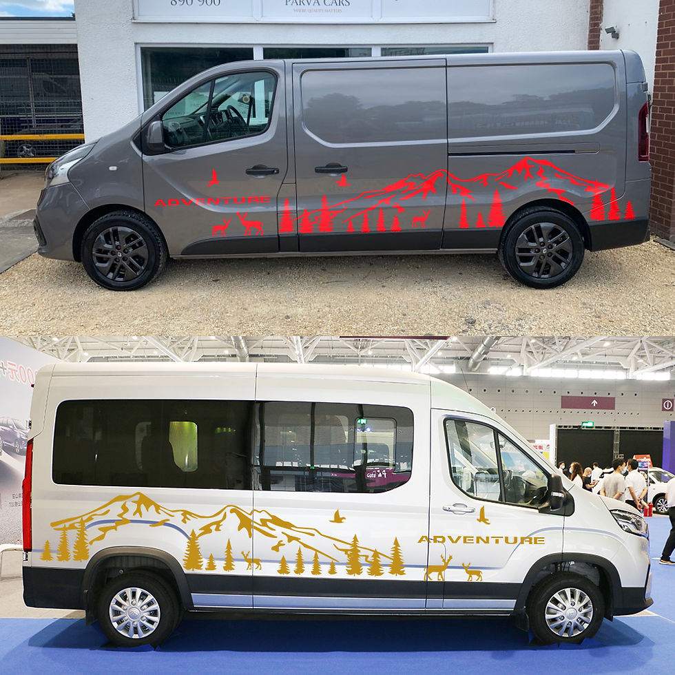Thumbnail: Car Door Side Stickers For Renault Trafic 2 3 MK3 MK2 MK1 Tuning Accessories Cam