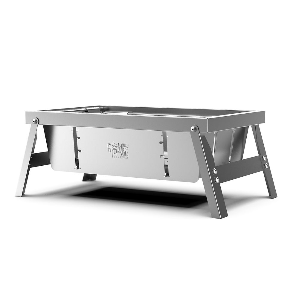 Thumbnail: Camping Grill Stove Portable Outdoor Charcoal Household Folding Stainless Steel