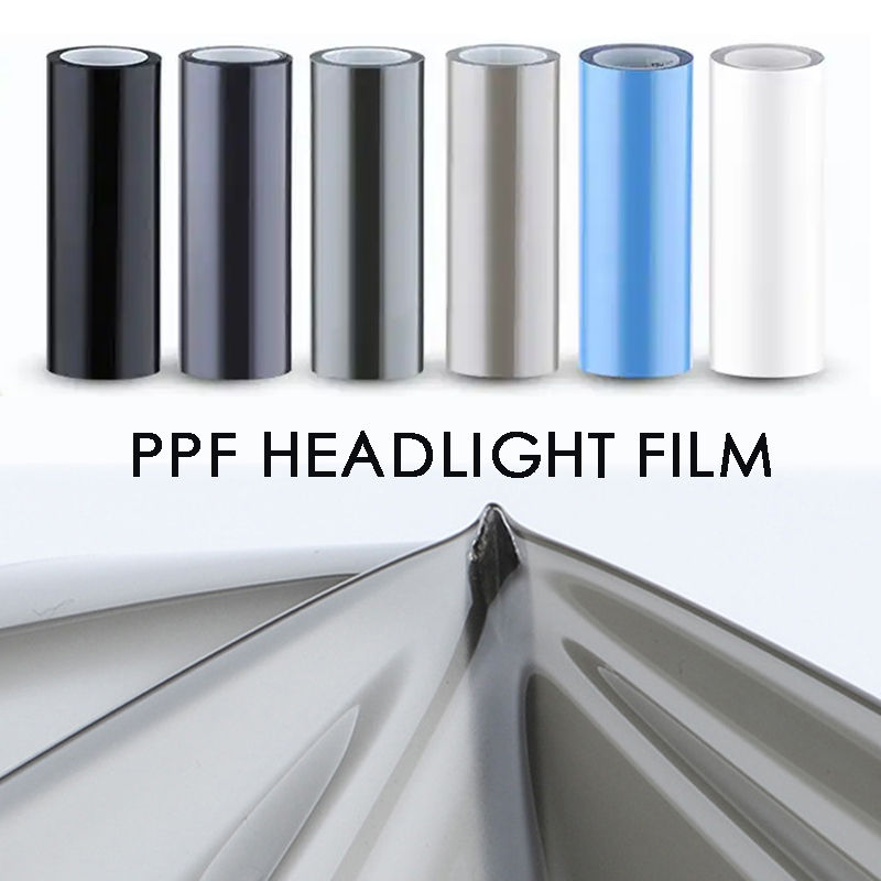 Car Headlight & Taillight & Fog Light Lamp wrap Film Smoke Black TPH PU PPF Prot