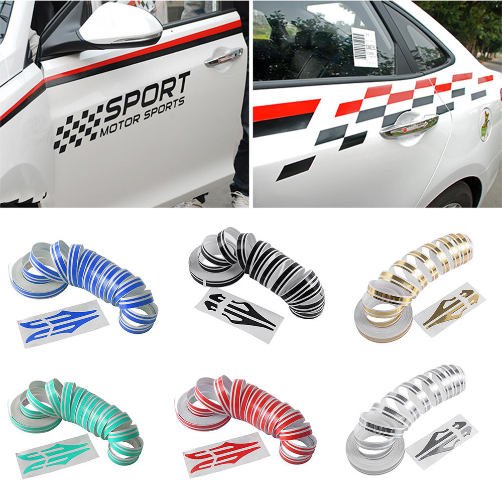 12mm Colorful Striping Pinstripe Steam line DOUBLE LINE Tape Car Body Decal Viny