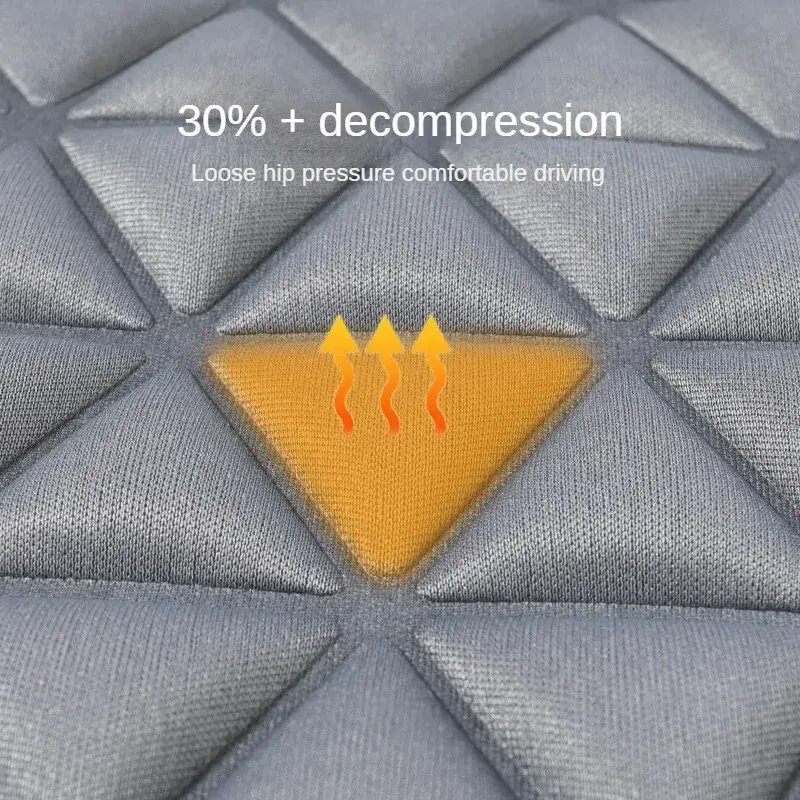 Thumbnail: Breathable Fabric Car Seat Cover 3D Triangular Concave Convex Hip Massage Cover