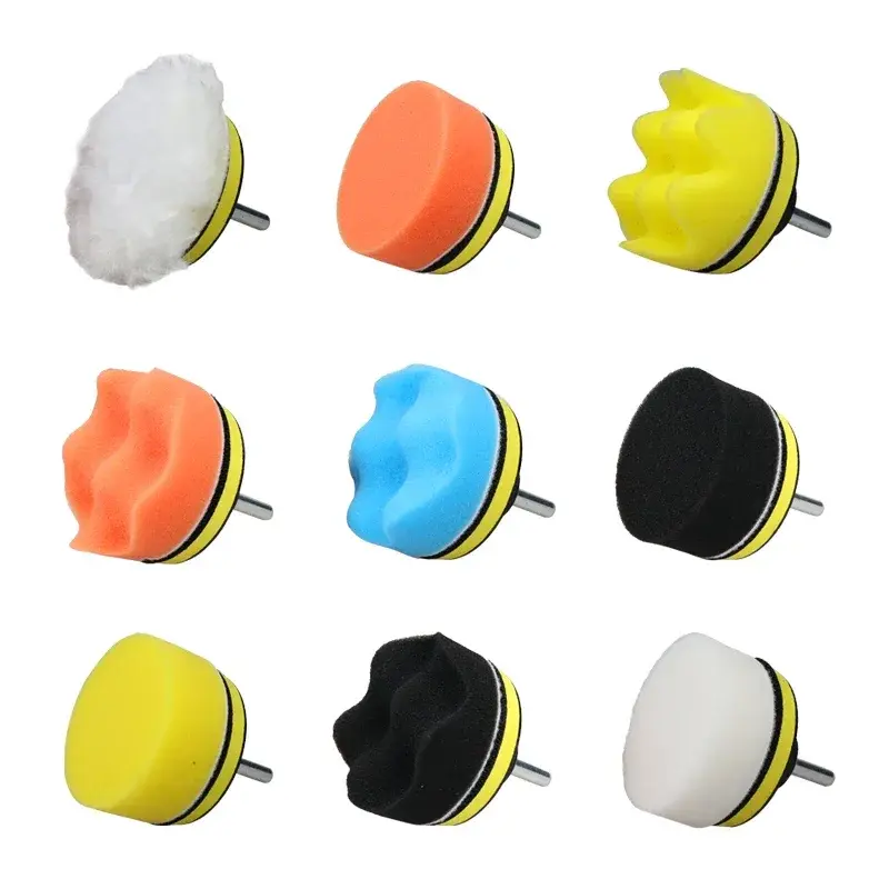 Thumbnail: 11Pcs/Set Foam Car Polishing Disc Self-Adhesive Buffing Waxing Sponge Wool Wheel