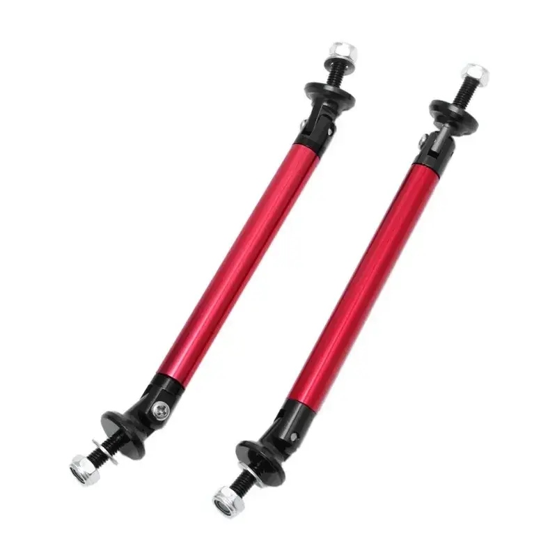 Thumbnail: Car Front Frame Bumper 2pcs Universal JDM Adjustable Lip Protector Rod Support B