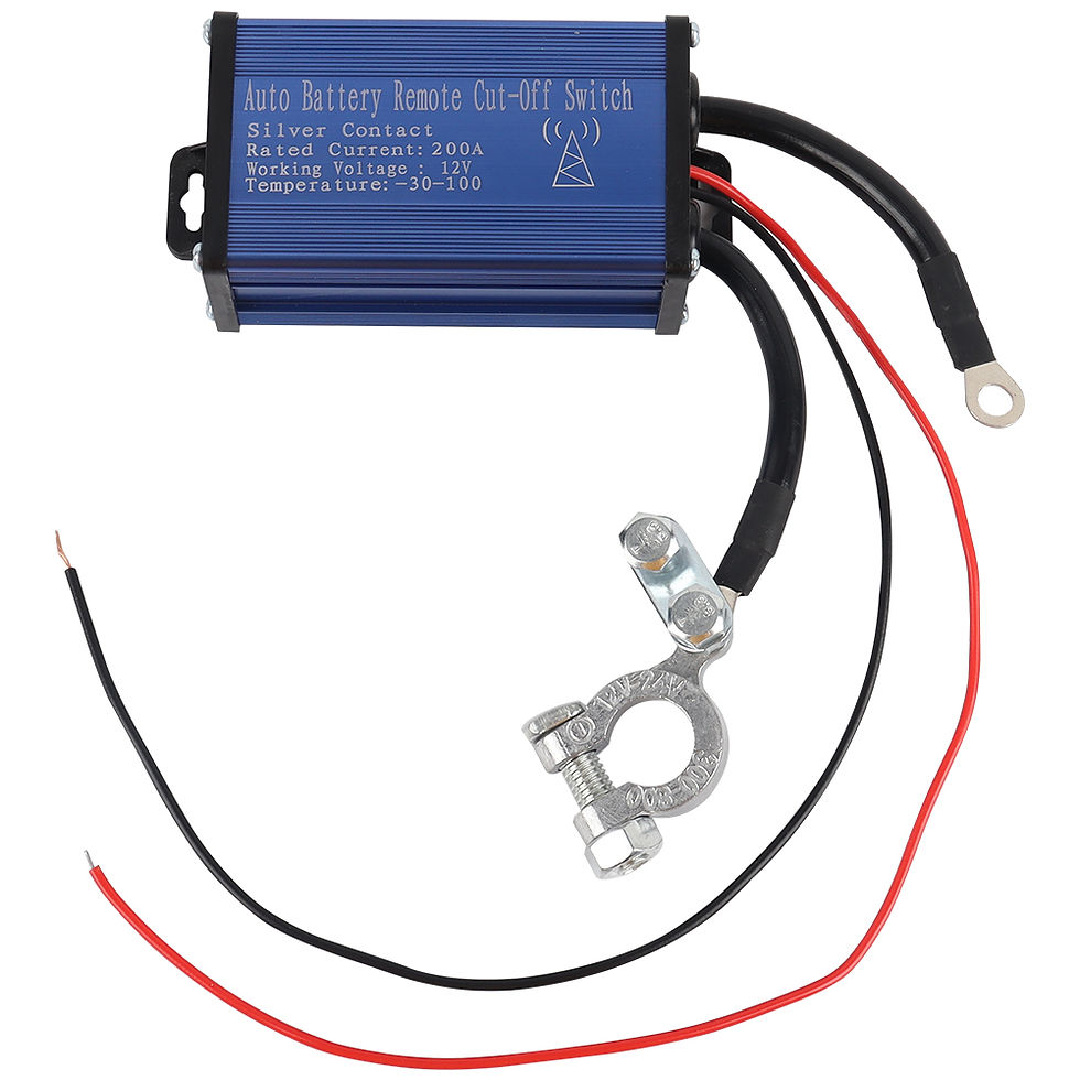 Thumbnail: 12V Universal Car Battery Disconnect Isolator Cut-Off Switch Relay W/ Dual Wirel