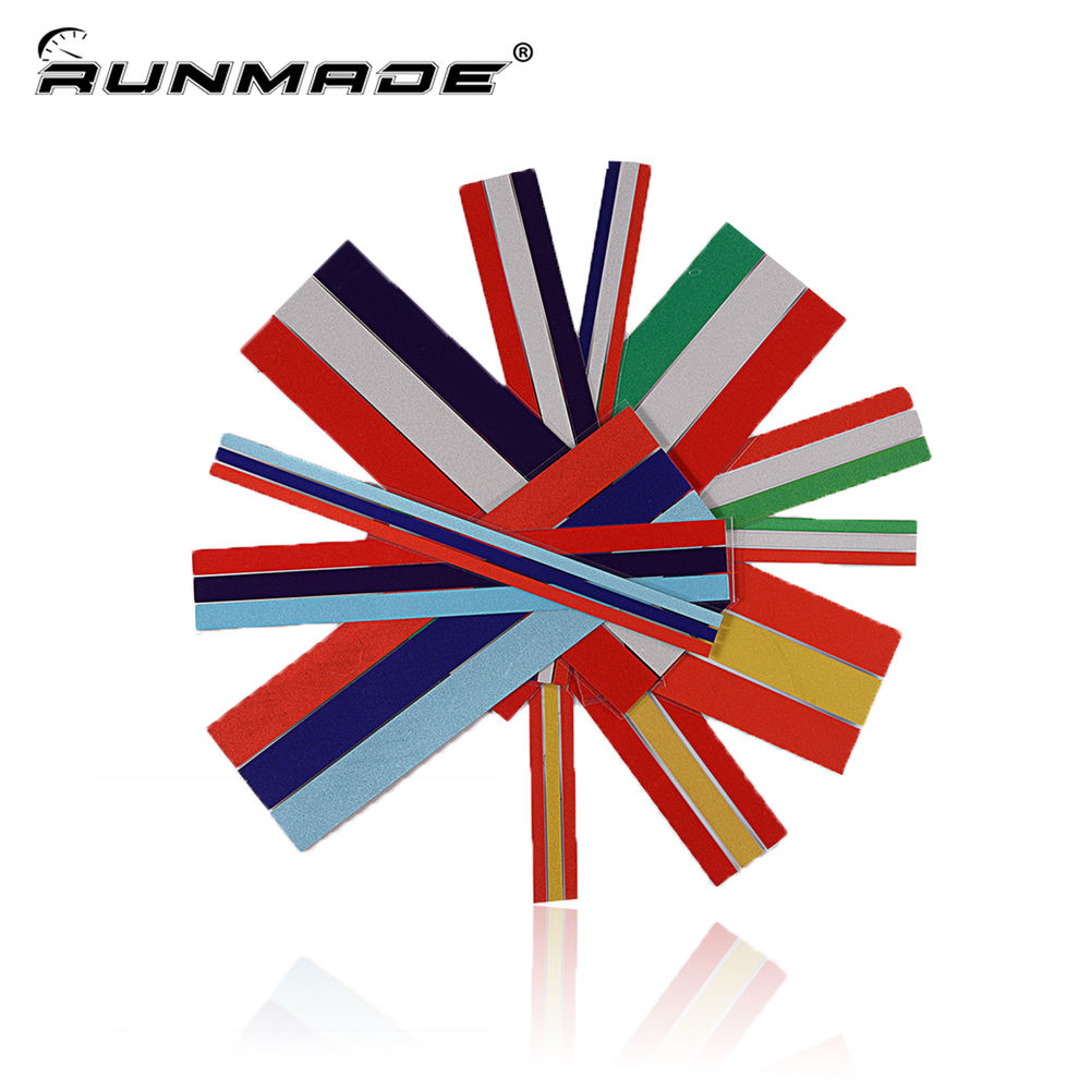 runmade 20cm*1.5cm / 3cm / 6cm Tricolors Universal Mirror Grille Sport Front Ref