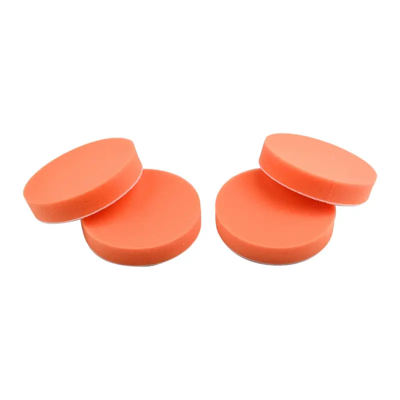 Thumbnail: 4pcs 125mm 5" Car Polishing Buffing Pad Flat Orange Sponge Polisher Buffer Waxin