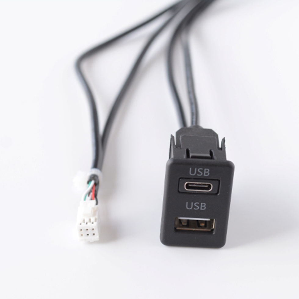 Thumbnail: 145cm Car Navigation Machine 6 Pin To U SB With TYPE-C Audio Input USB-Port Pane