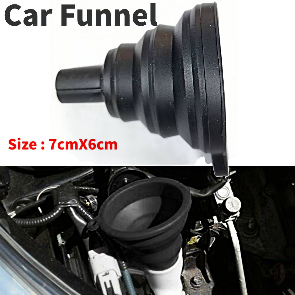 1Pcs Car Engine Funnel Foldable Silicone Liquid Funnel Multi Functional Portable