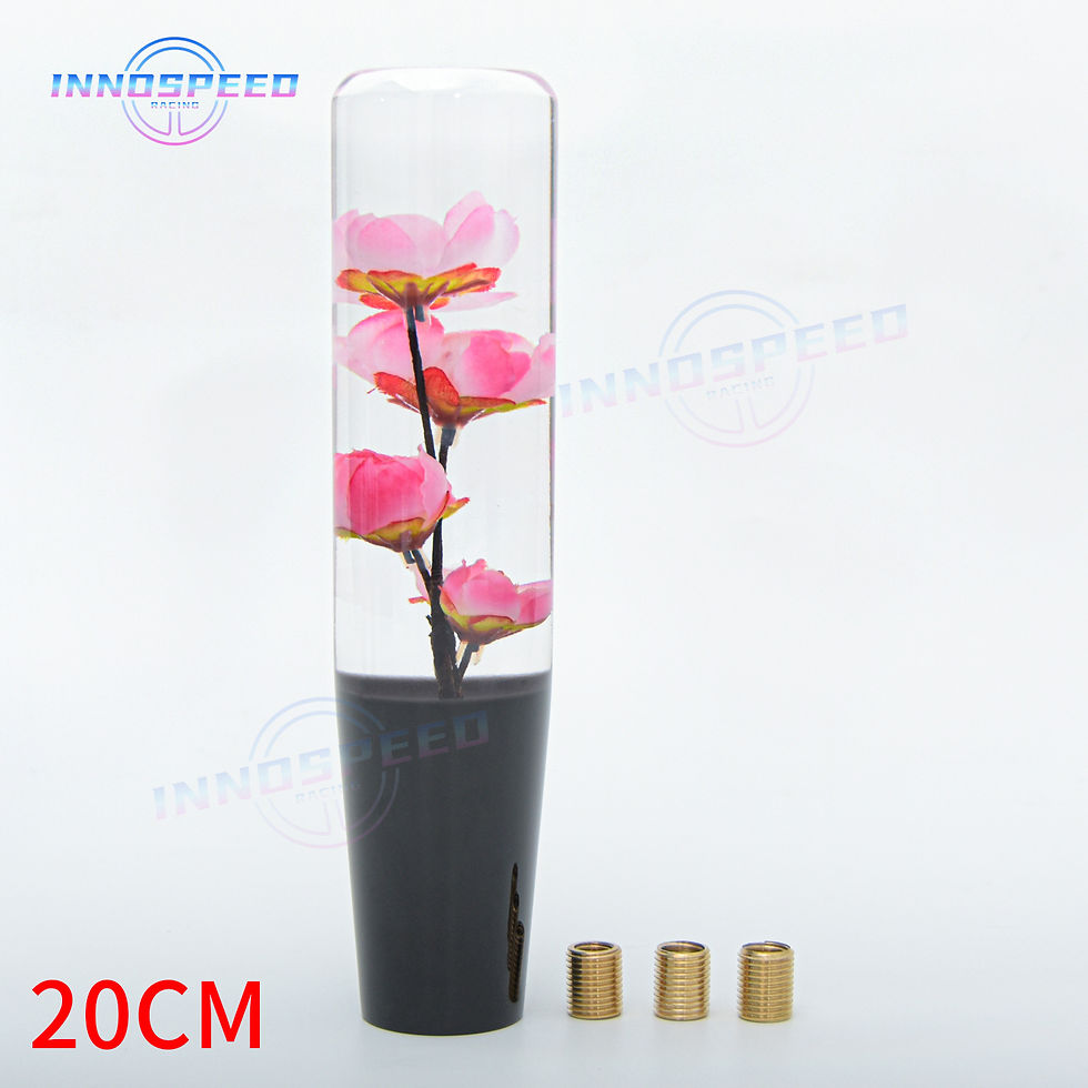Thumbnail: 10-20cm Car Modified Transparent Underwater Flower Shift Knob JDM Racing Gear Sh