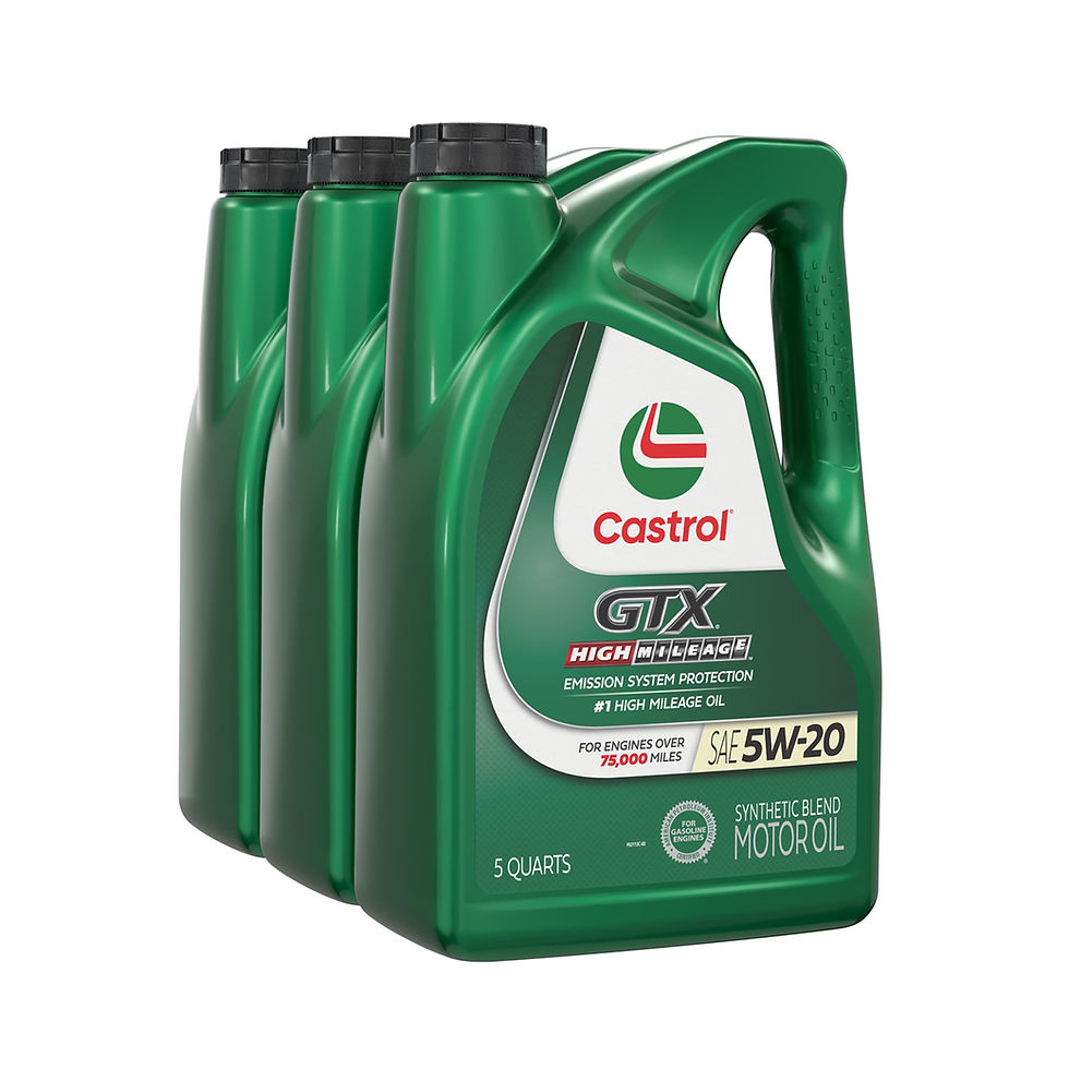 Thumbnail: Castrol GTX High Mileage 5W-20 Synthetic Blend Motor Oil, 5 Quarts