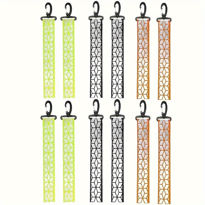 2PCS High Visibility Reflective Keychain - Double-sided Safety Strip, Suitable f