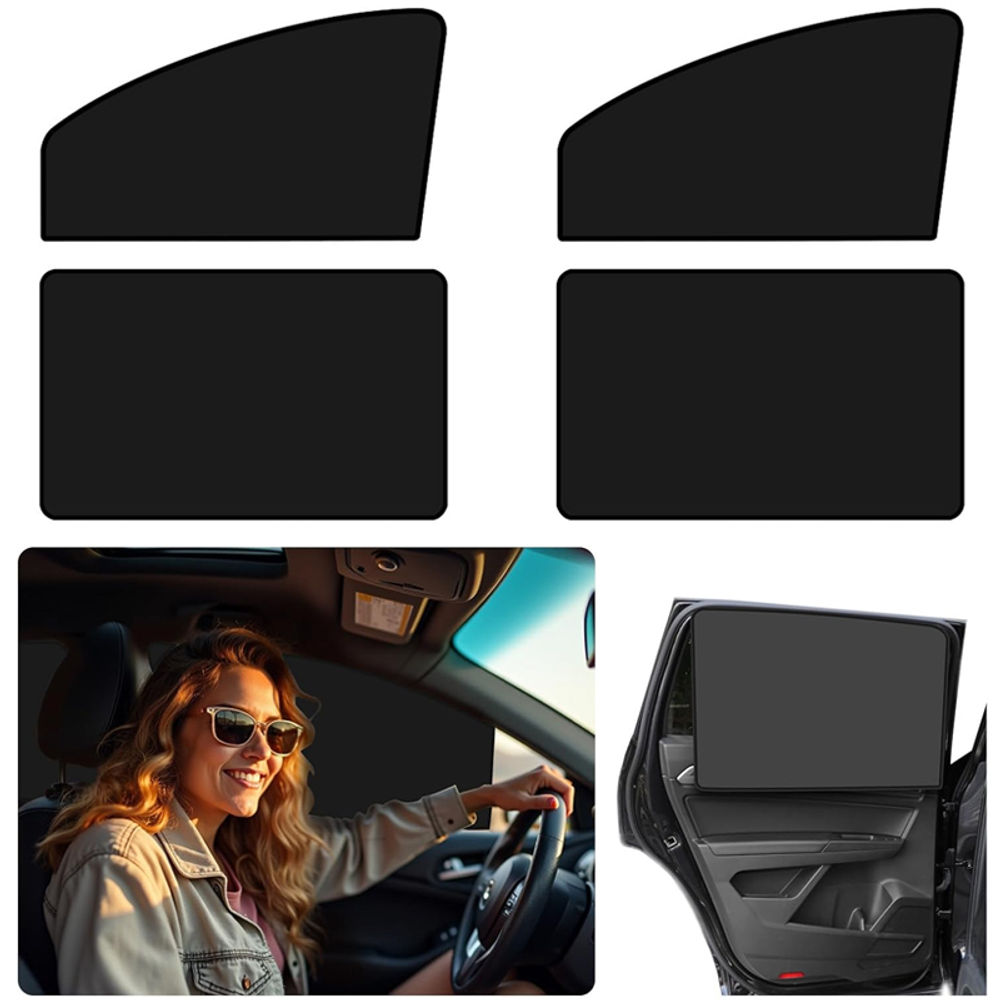 Universal Side Window Shades Summer Protection Magnetic Car Sun Shade Foldable W