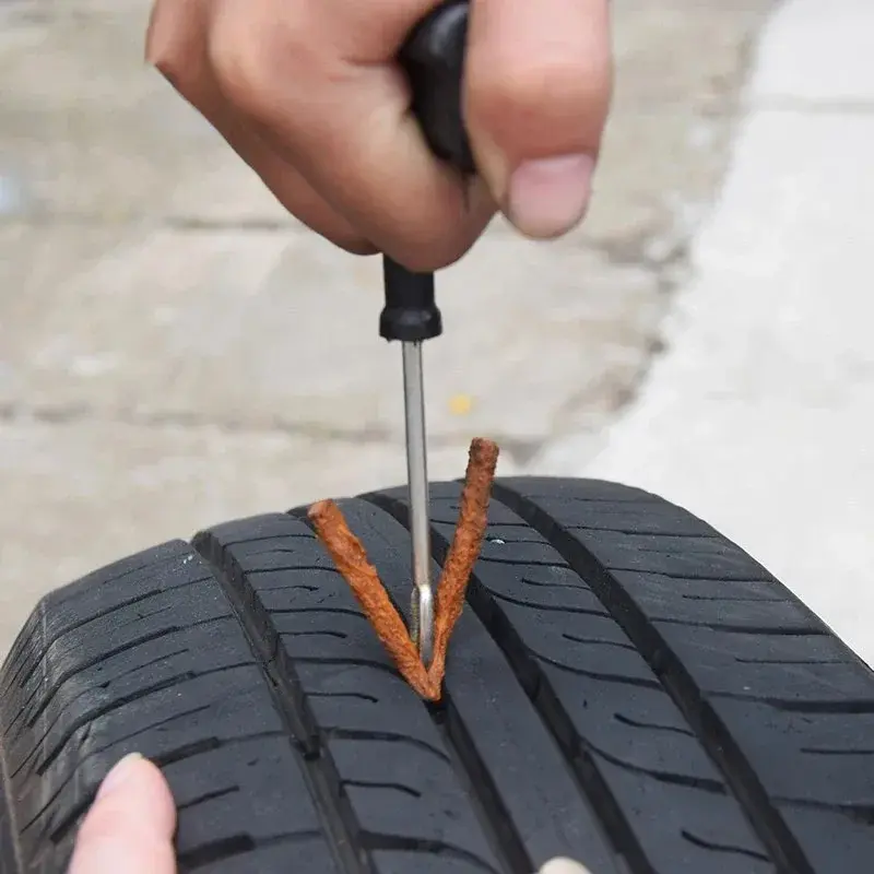Thumbnail: Car Bike Truck Motorcycle Tire Repair Kit Studding Tool Set Tubeless Tyre Punctu