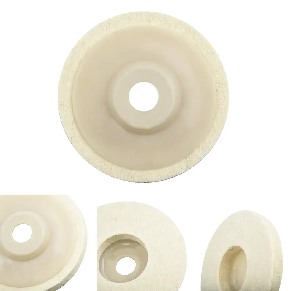 Thumbnail: 4inch 12mm Wool Felt Polishing Angle Grinder Wheel Buffing Polishing Disc For Ro