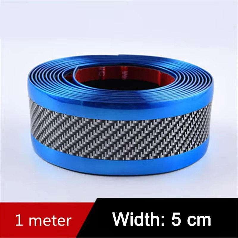 Thumbnail: Carbon Fiber Anti-scratch Stickers Car Threshold Protection Rubber Strips Car Th