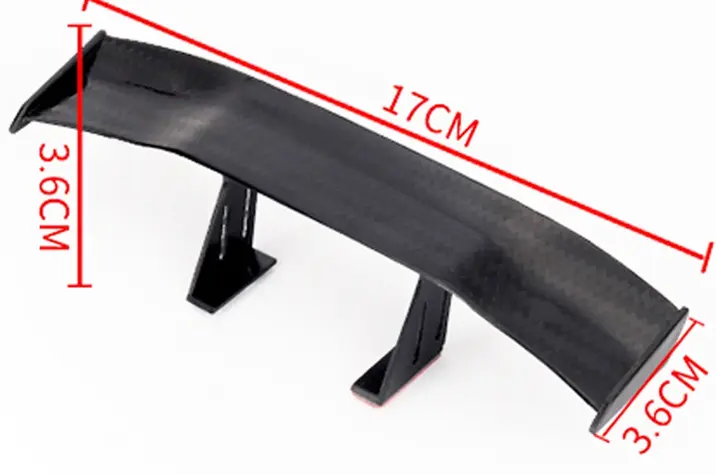 Thumbnail: GT Style Carbon Look Car Rear Spoiler Mini Wing Small Model Decoration Auto Acce