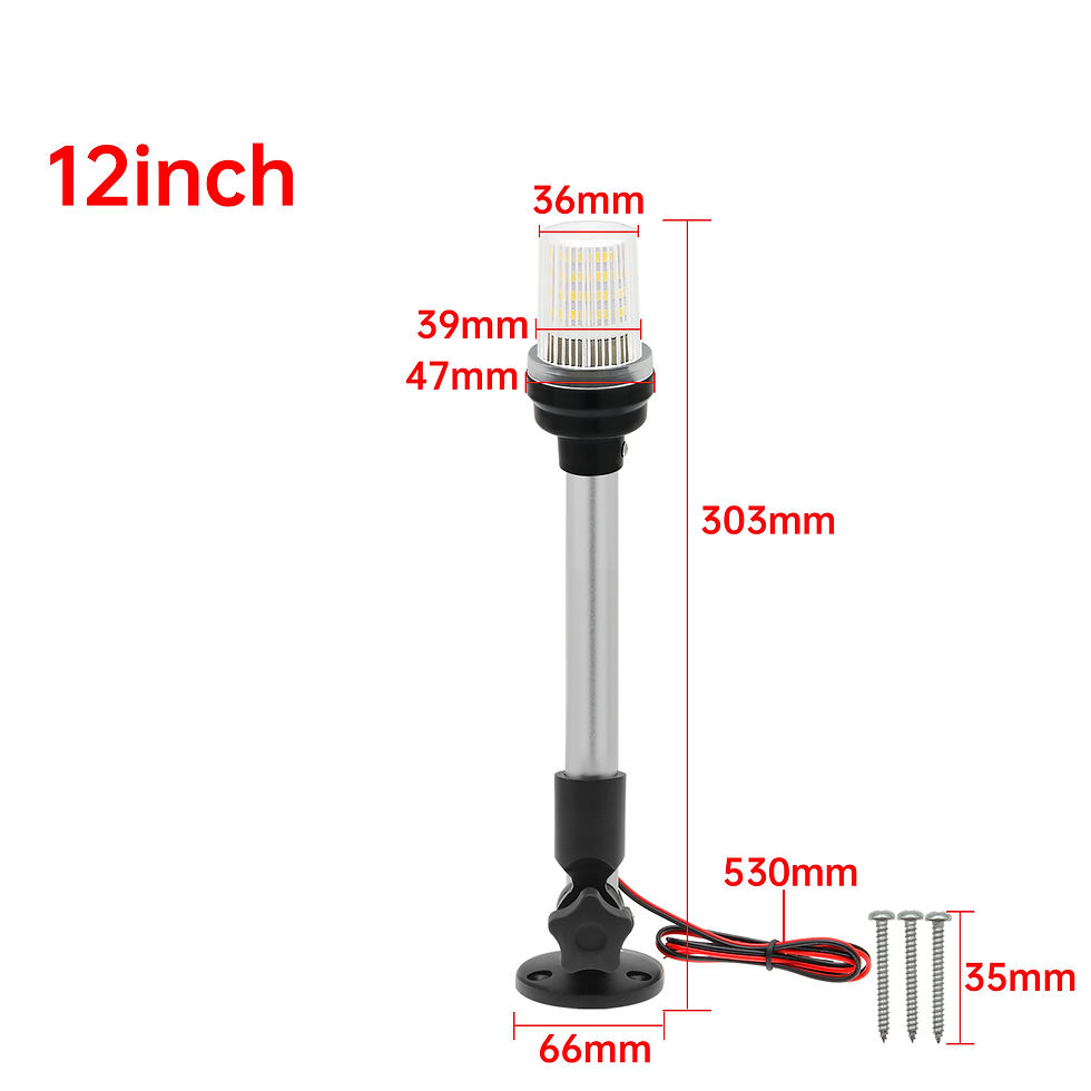 Thumbnail: 12Inch Fold Down Boat LED Navigation Light for Yacht Marine Navigation Anchor Li