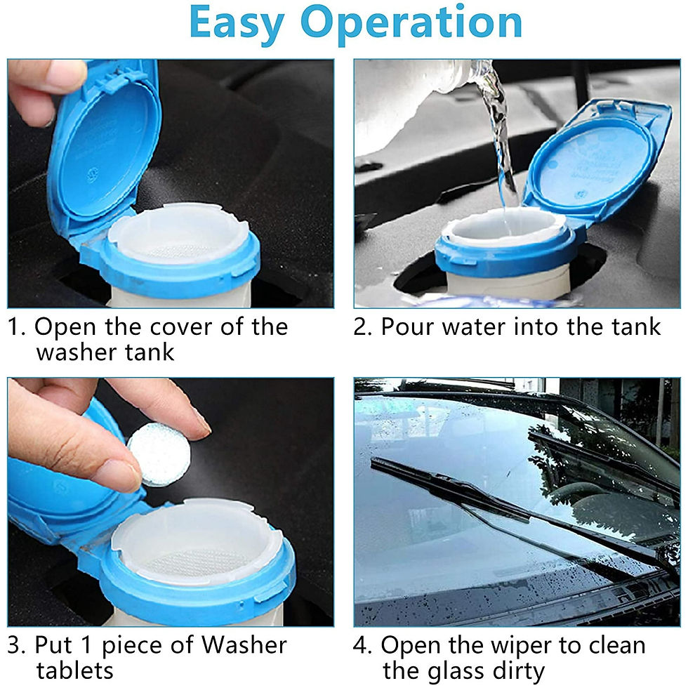 Thumbnail: Windshield Washer Fluid for Car and Home, 30 Pieces Car Glass Wiper Fluid C..