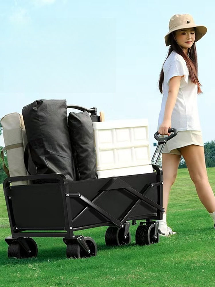 Outdoor camping cart for children can lie down. Camping cart gathers off-road wh