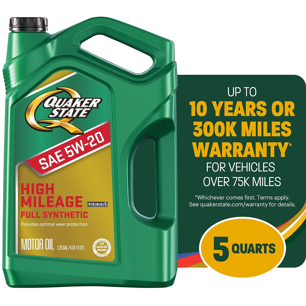 Thumbnail: Quaker State Full Synthetic High Mileage 5W-20 Motor Oil, 5 Quart