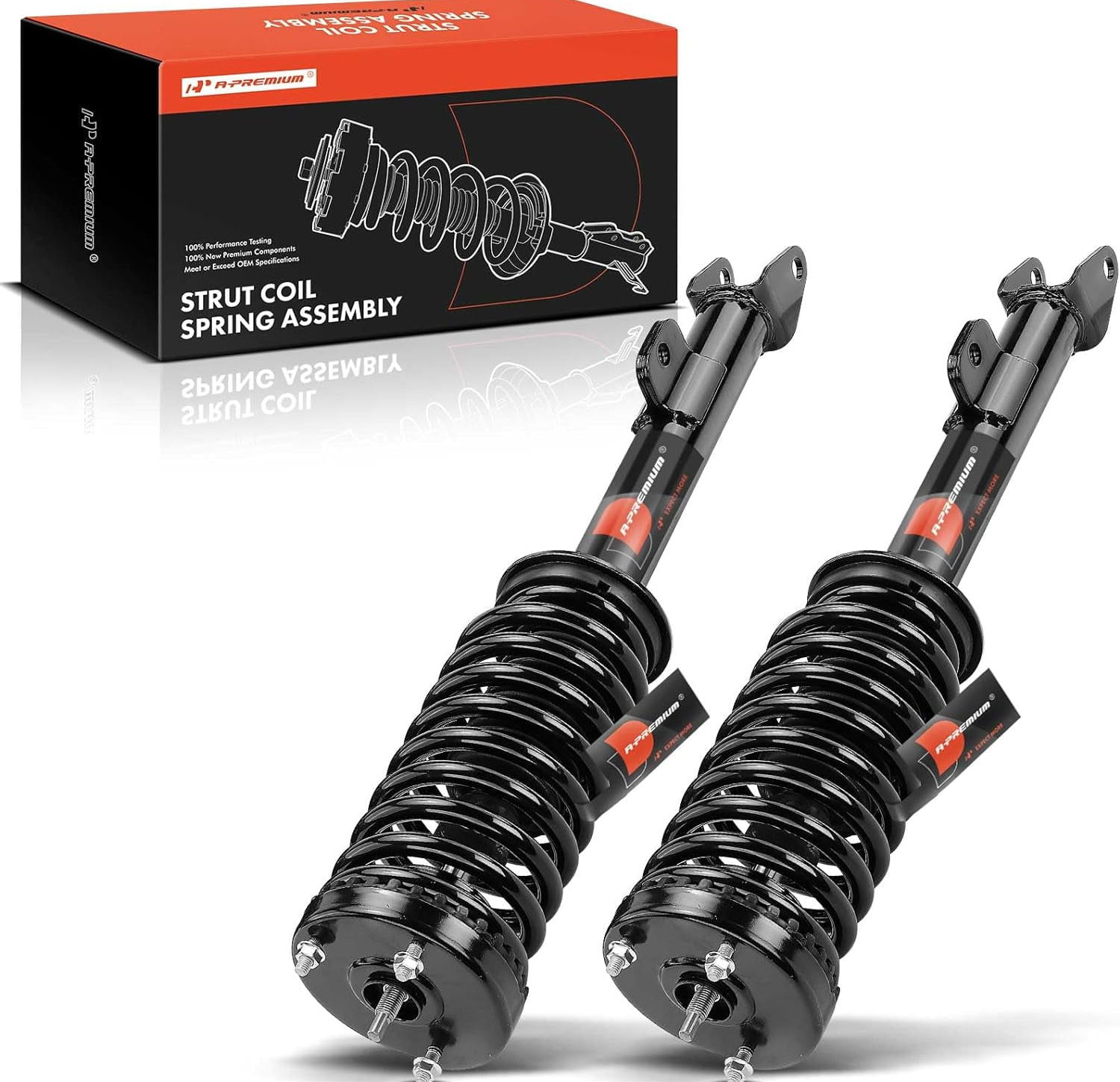 A-Premium Front Pair (2) Complete Strut and Coil Spring Assembly Compatible..