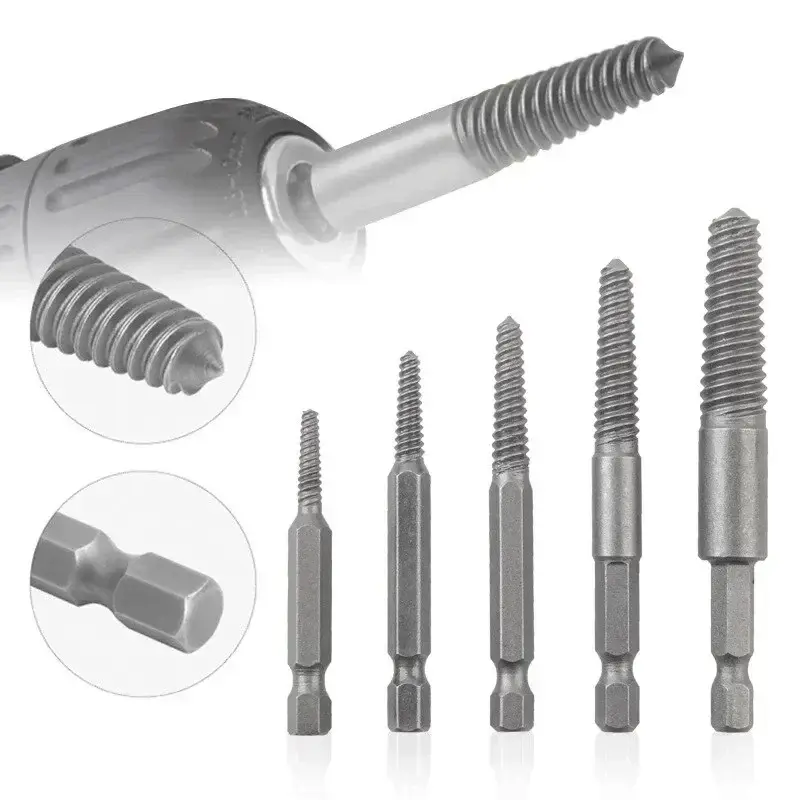 Thumbnail: 10pc Hexagonal Shank Broken Head Screw Extractor Screw Broken Head Screwdriver f