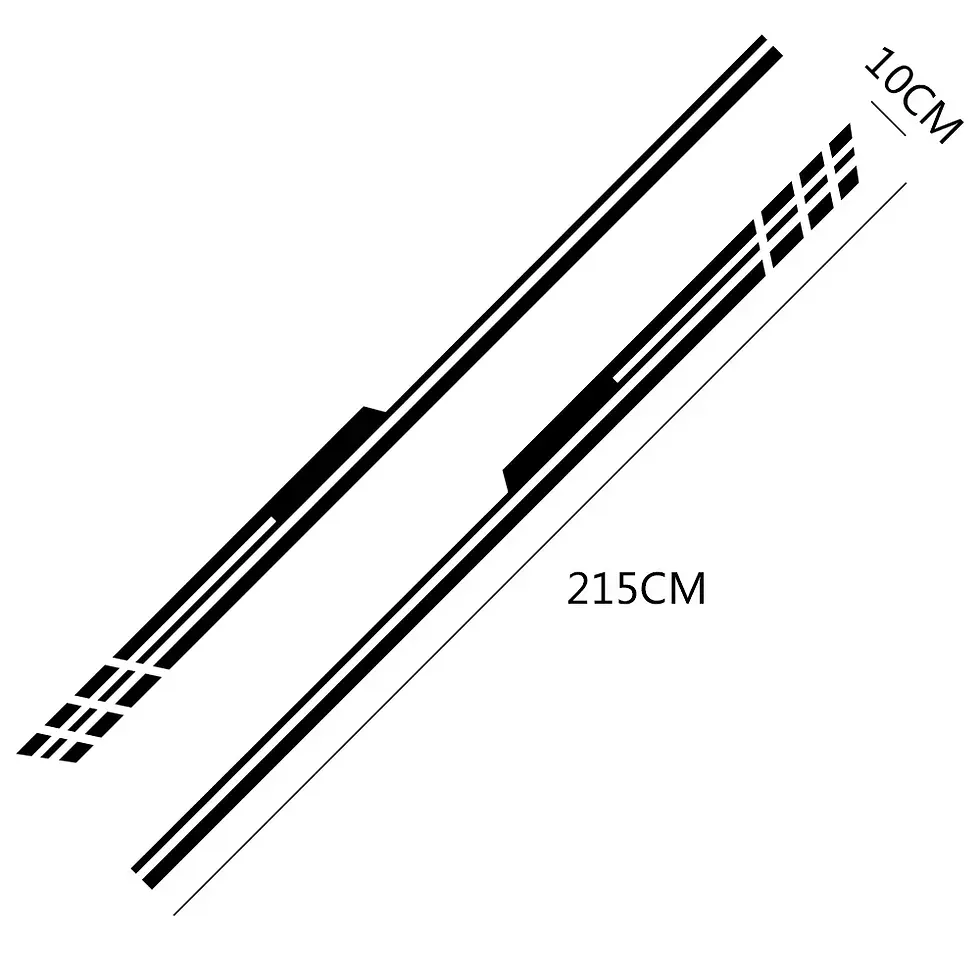 Thumbnail: 2PCS Universal Car Side Body Stickers Vinyl Film Decals Auto Accessories For Suz