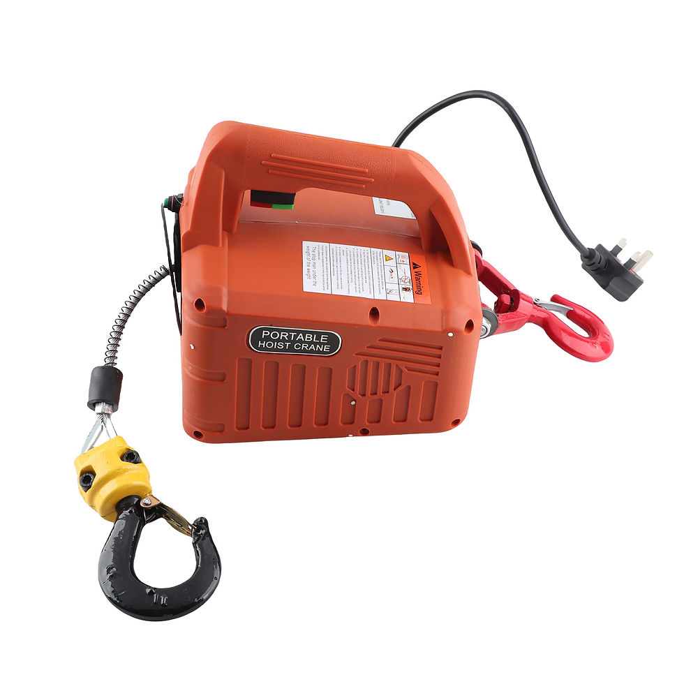 Thumbnail: Electric Hoist Portable Power Electric Winch Crane with Remote Control 500KG Cap