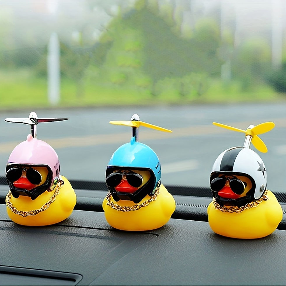 Thumbnail: Cute Little Yellow Duck Helmet Breaking Wind Little Yellow Duck Laptop Sticker R