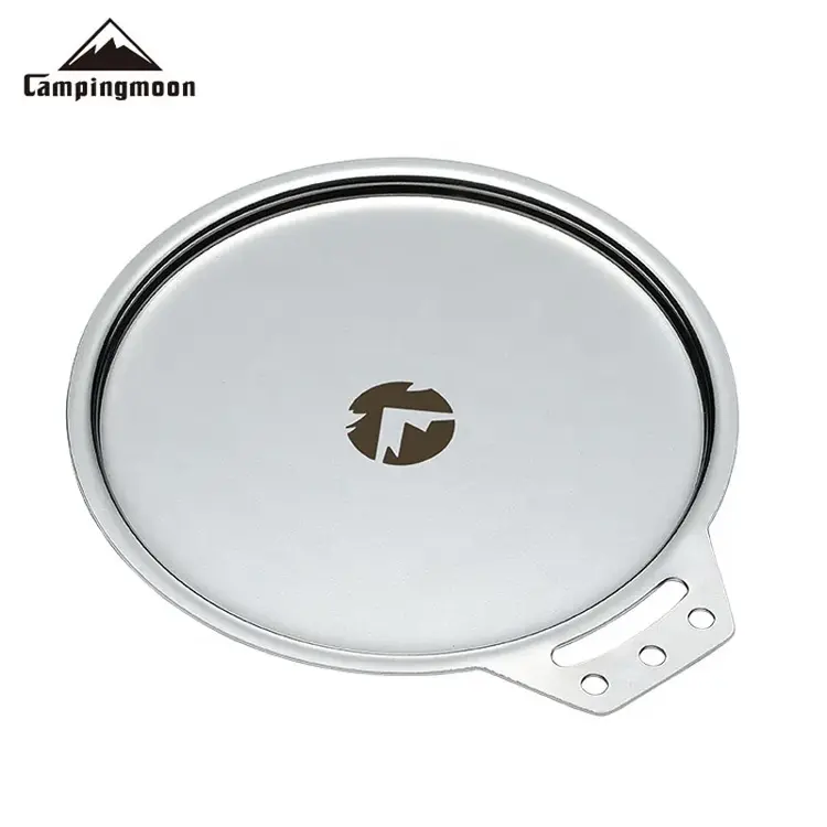 CAMPINGMOON 13*14*2 cm Stainless Steel Hiking Travelling Outdoor Carrying Bowl C
