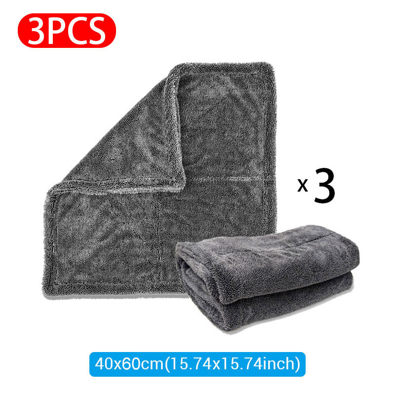 Thumbnail: Car Wash Towel 1200GSM Double Sided Towel Car Detailing Twisted Braid Cloth Supe