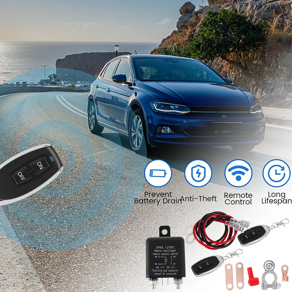 Thumbnail: 433MHz Wireless Remote Control Switch 12V Car Battery Disconnect Relay Intellige