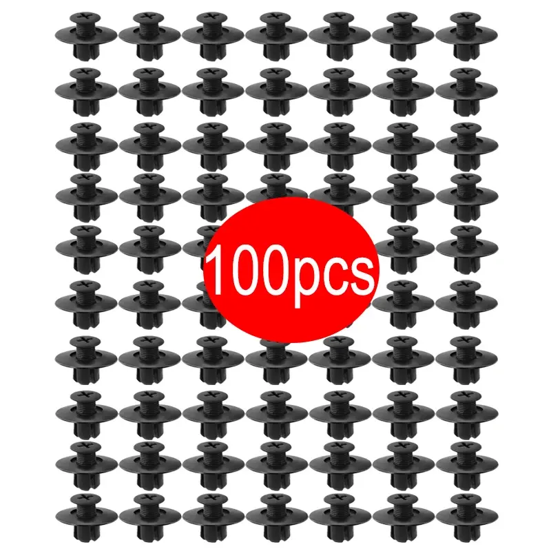 Thumbnail: 8mm Plastic Rivets Fasteners Screw Car Bumper Fender Black Rivet Car Fastener Cl