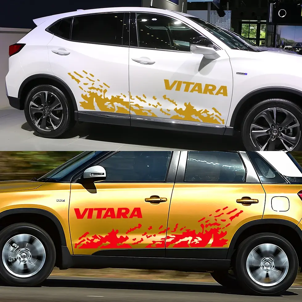 Thumbnail: For Suzuki Vitara 1990 2017 2020 2022 Car Door Side Stickers Mud Splashing Graph
