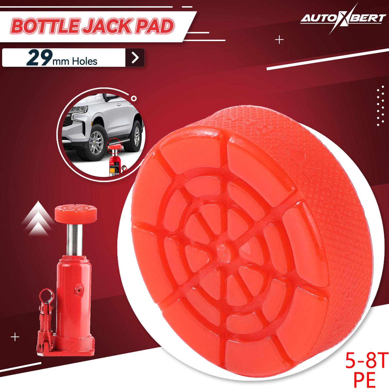 Universal Bottle Polyethylene Jack Pad Anti-slip Adapter Support Block Car Lift