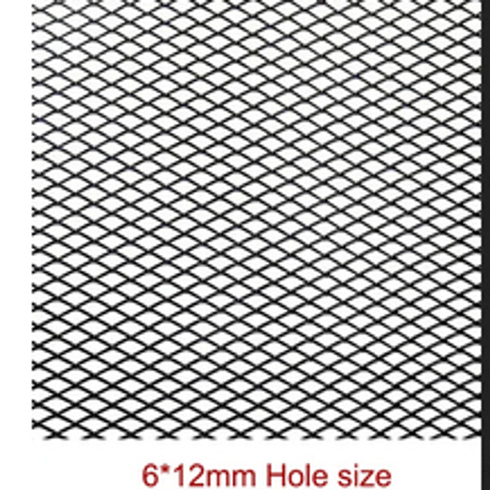 Thumbnail: Car Grill Mesh Sheet Black Painted Aluminum Alloy Grille Mesh Roll Automotive Gr