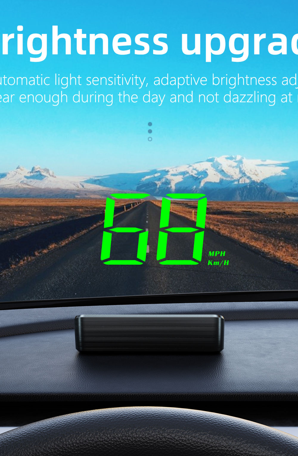 HD Car Head up Display M2 GPS Speedometer KM/H Digital HUD Windshield Projector