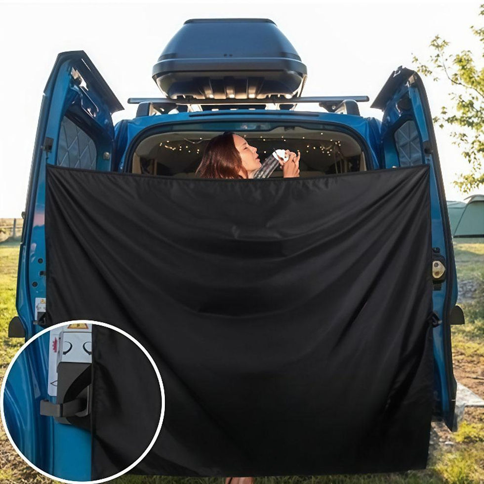 Thumbnail: Car Rear Door Curtain Universal Car Divider Curtain Accessories Oxford Cloth Bla