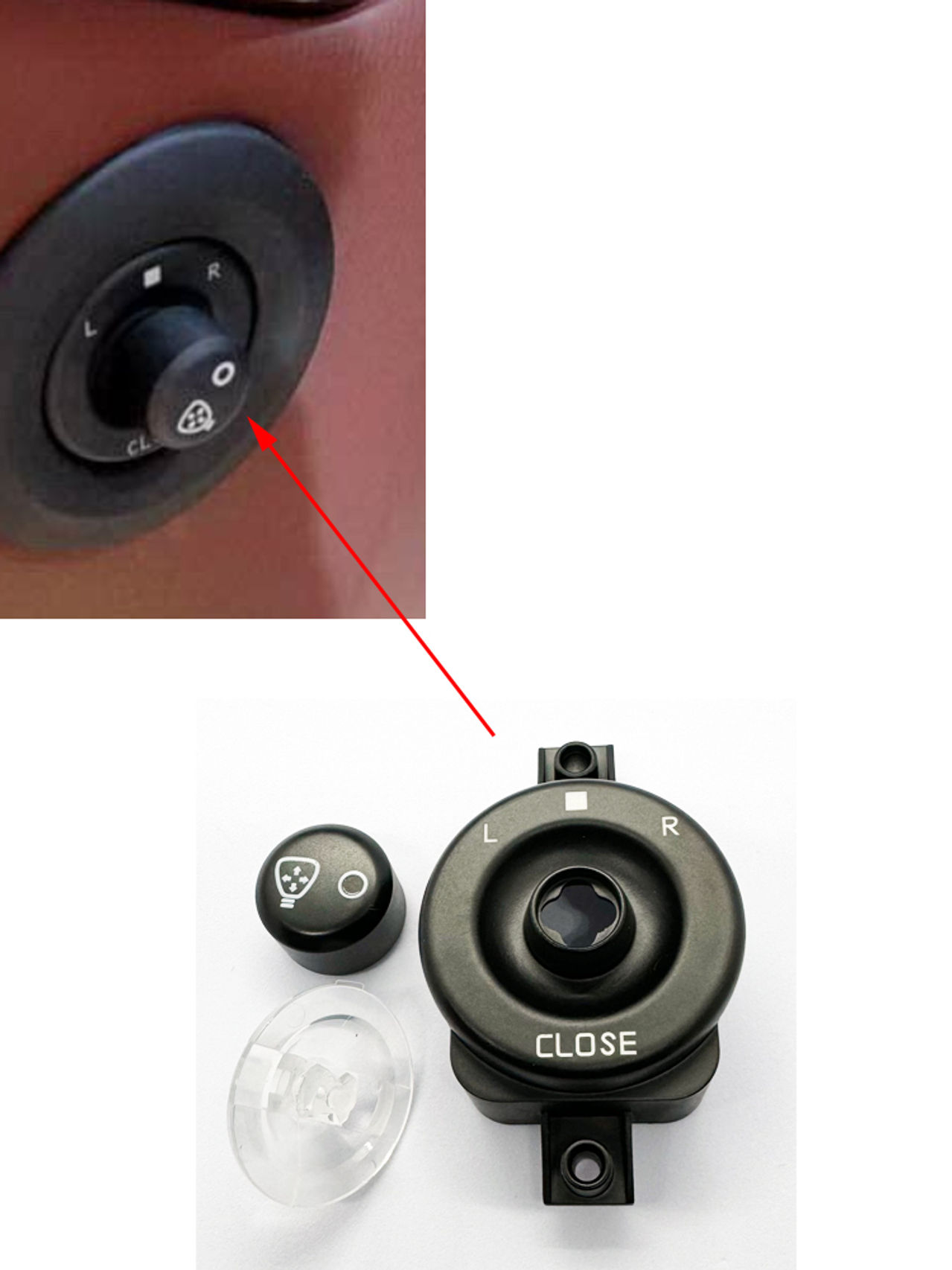 190934 rearview mirror switch Knob repair kits Fit for Maserati GranCabrio, Gran