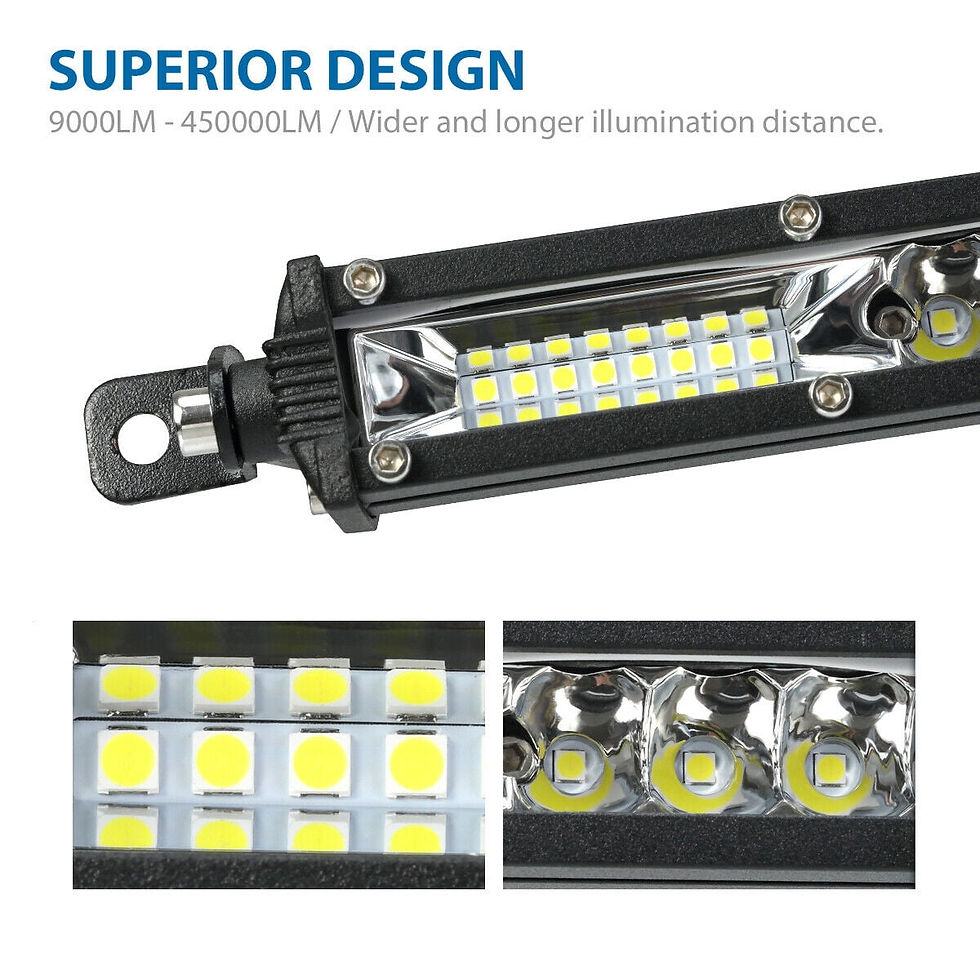 Thumbnail: UMEXUS 12'' LED Light Bar, IP68 Waterproof Single Row LED Work lights for A..
