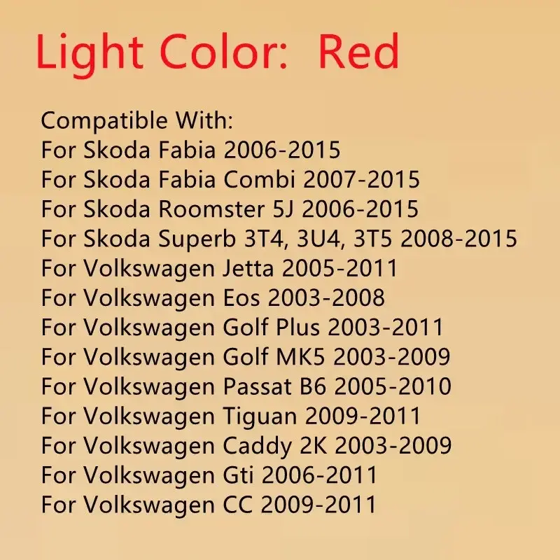 Thumbnail: Electric Power Window Switch Red For VW Jetta Tiguan Golf GTI MK5 MK6 Passat B6
