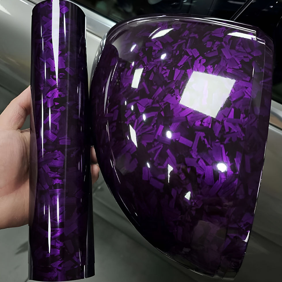Thumbnail: Carbon Fiber Car Stickers Purple Crystal Vinyl Film Forged Carbon Fiber Wrapping