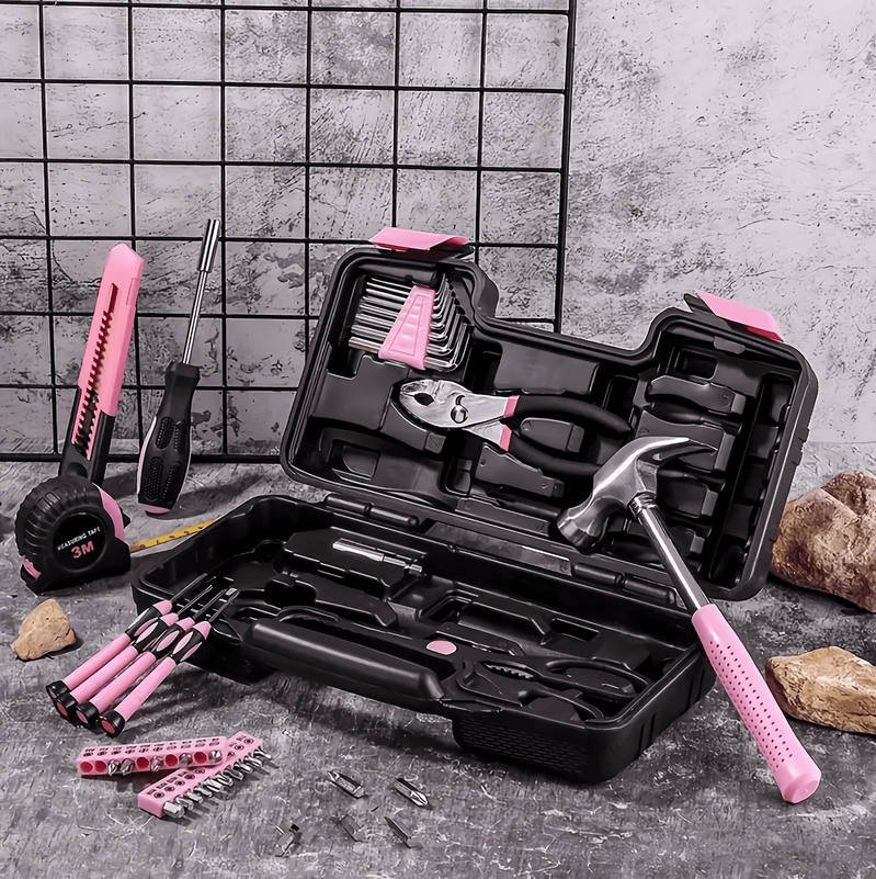 Thumbnail: VINAUO 39 Piece Tool Set,Tool Kit Set,Home Hand Tool Kit for Home Repair an..