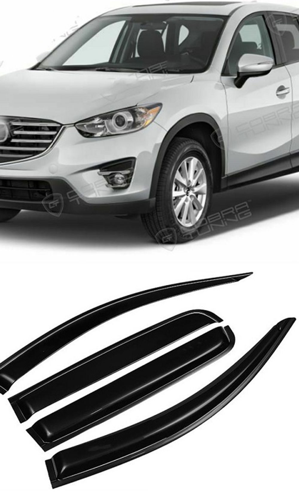 4Pcs/Set Car Window Wind Deflectors Tinted Awning Shield Rain Sun Snow Shelters