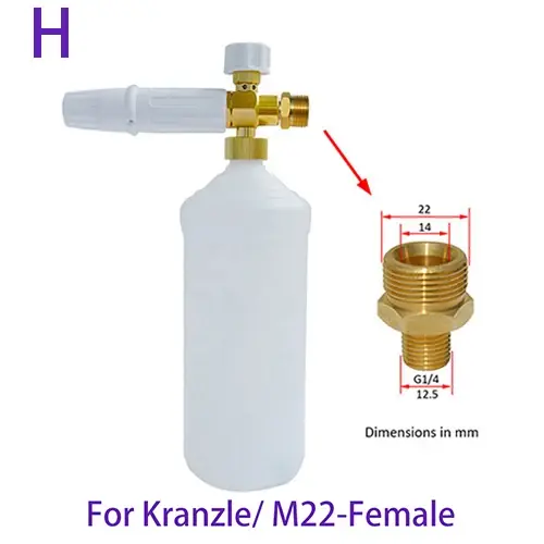 Thumbnail: Pressure Washer Snow Foam Lance Professional Adjustable Foam Cannon White Color